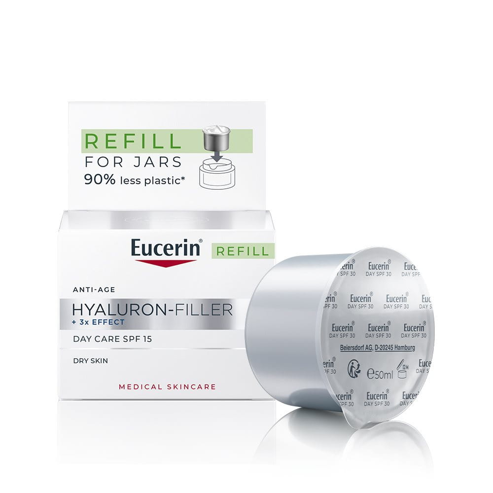 Eucerin Hyaluron-Filler +3x Effect Day Care SPF 15 Refill for Dry Skin